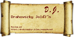 Drahovszky Jolán névjegykártya